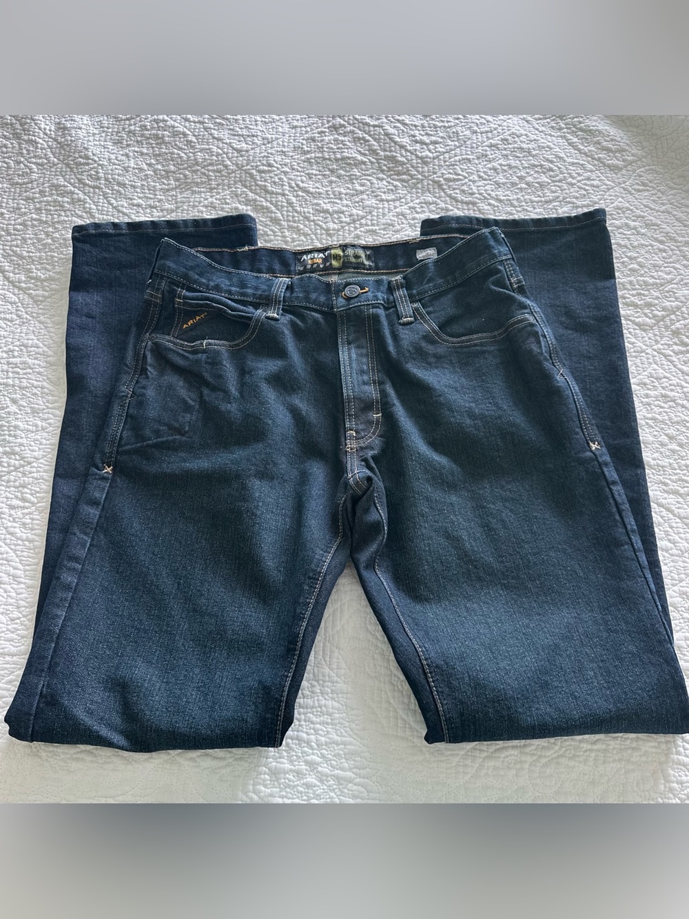 Ariat Rebar Straight Leg Dark Wash Jeans 34 x 36